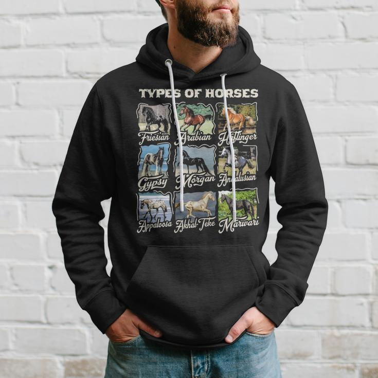 Types Of Horses Lover Cute Riding Girl Boyn Horse Hoodie Gifts for Him