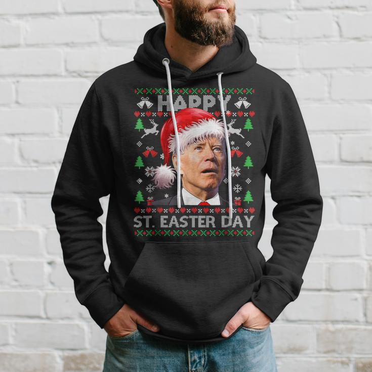 Ugly Christmas Sweater Joe Biden Happy Easter Day Xmas Hoodie Gifts for Him