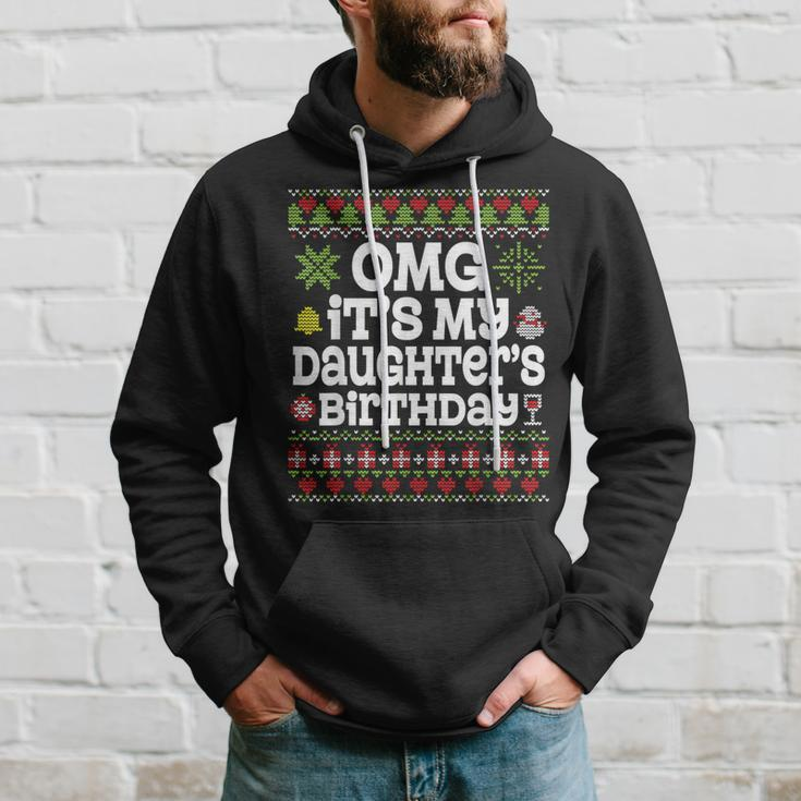 Ugly Sweater Omg It’S My Daughter's Birthday Merry Christmas Hoodie Gifts for Him