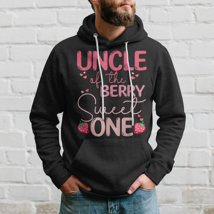 Uncle Of The Berry Sweet One Strawberry First Birthday Hoodie Gifts for Him