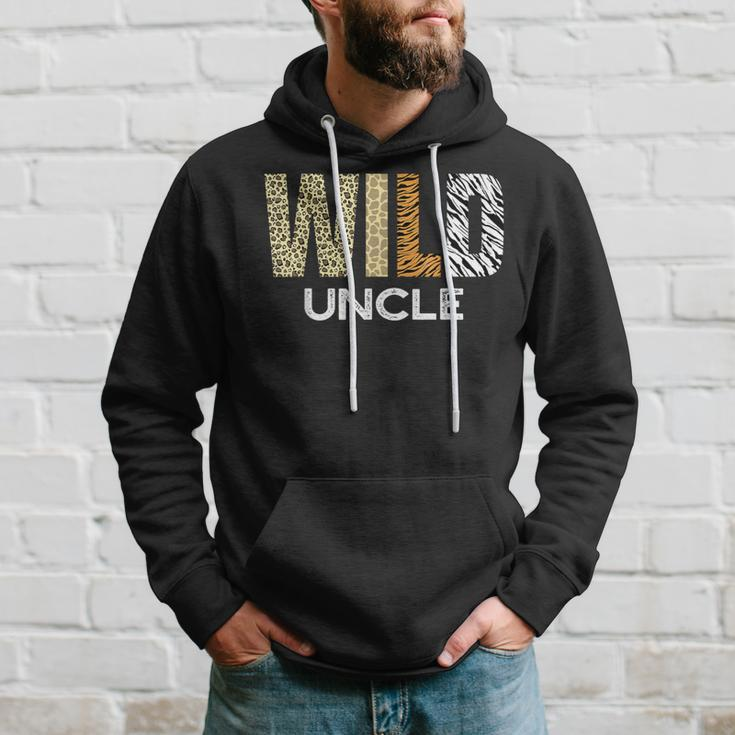 Uncle Of The Wild One Zoo Birthday Safari Jungle Animal Hoodie Gifts for Him