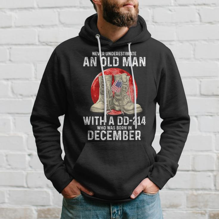 Never Underestimate An Old Man With A Dd-214 December Hoodie Gifts for Him