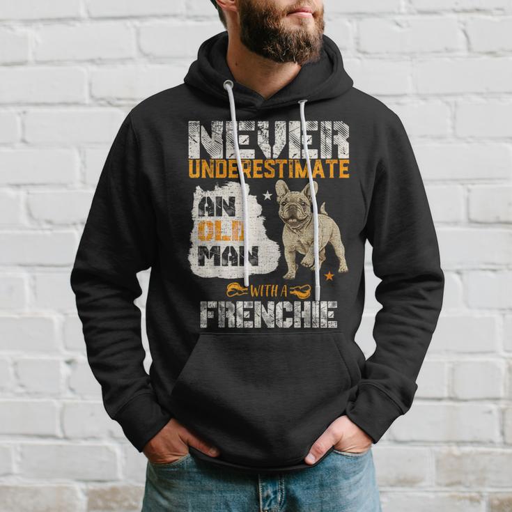 Never Underestimate An Old Man With A French Bulldog Hoodie Gifts for Him