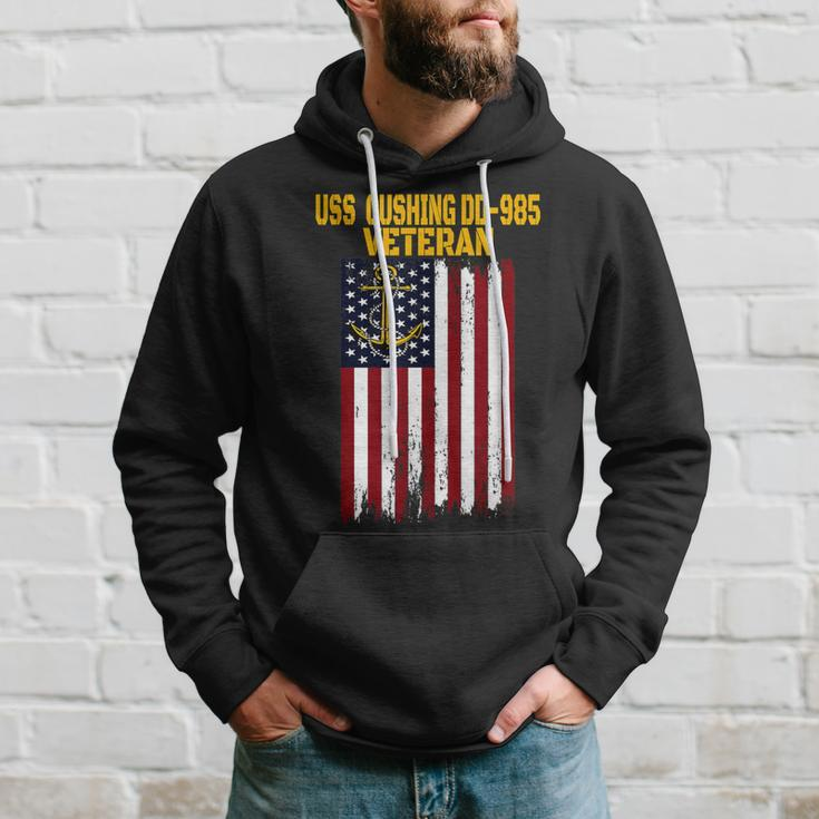 Uss Cushing Dd-985 Warship Veteran Day Fathers Day Dad Son Hoodie Gifts for Him