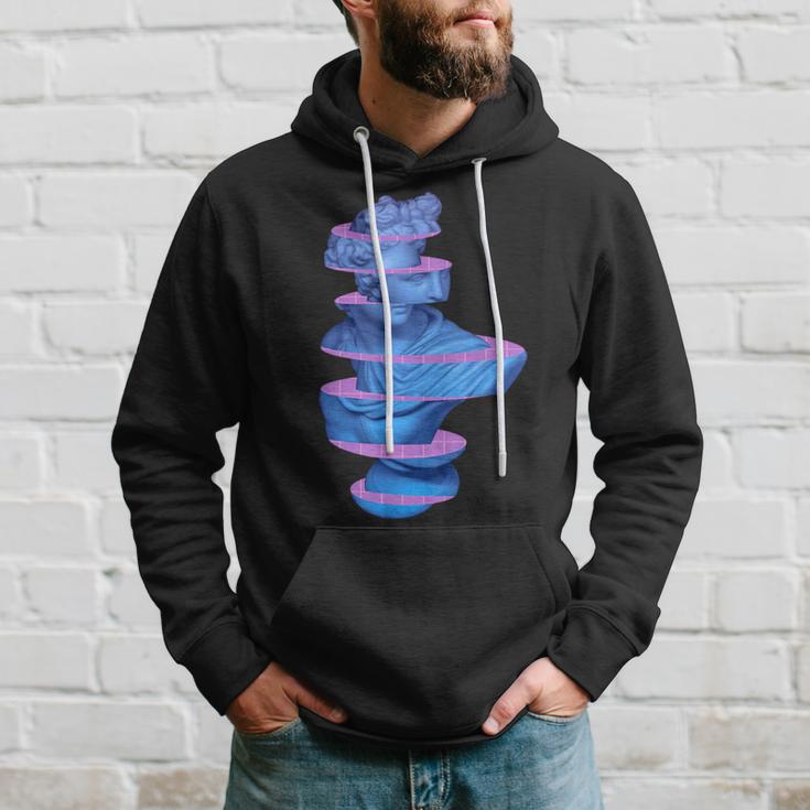 Vaporwave Marble Roman Greek 3D Sliced Statue Hoodie Gifts for Him