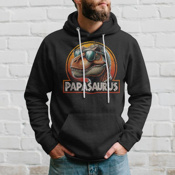 Vatertag Lustiger PapasaurusRex Dinosaurier Papa Familie Kapuzenpullover Geschenke für Ihn