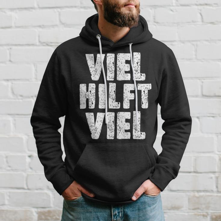 Viel Hilftiel Old-School Bodybuilder Saying Hoodie Geschenke für Ihn