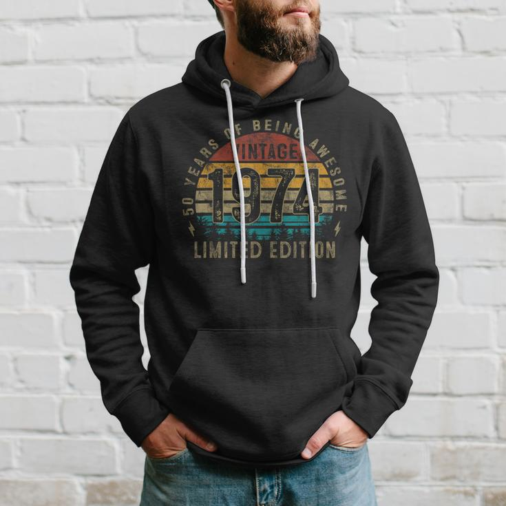 Vintage 1974 Limited Edition 50 Years Old 50Th Birthday Hoodie Gifts for Him