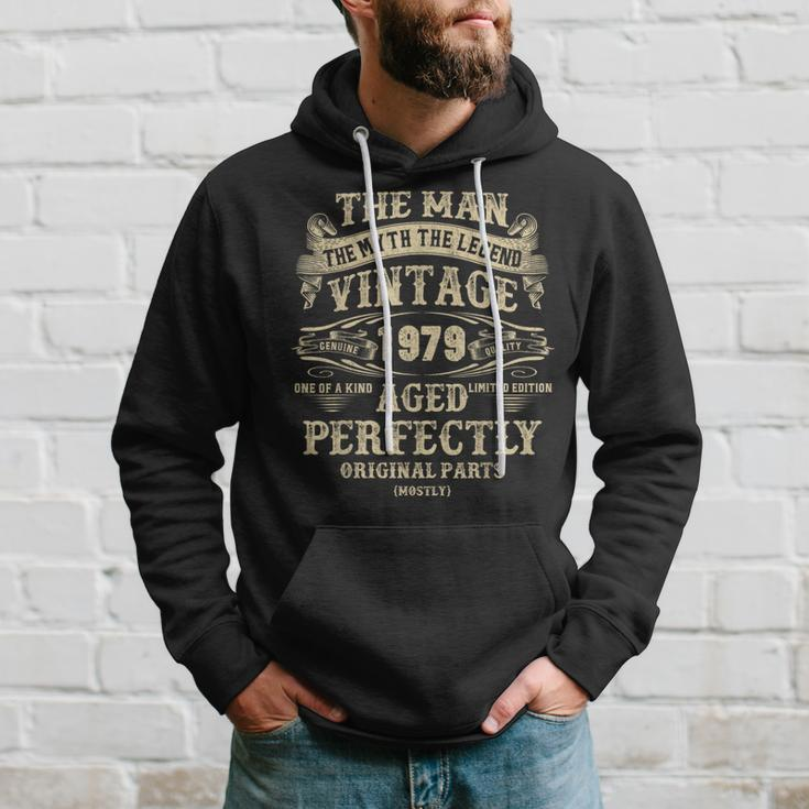 Vintage 1979 Legendary Man Birthday 45 Years Old Hoodie Gifts for Him