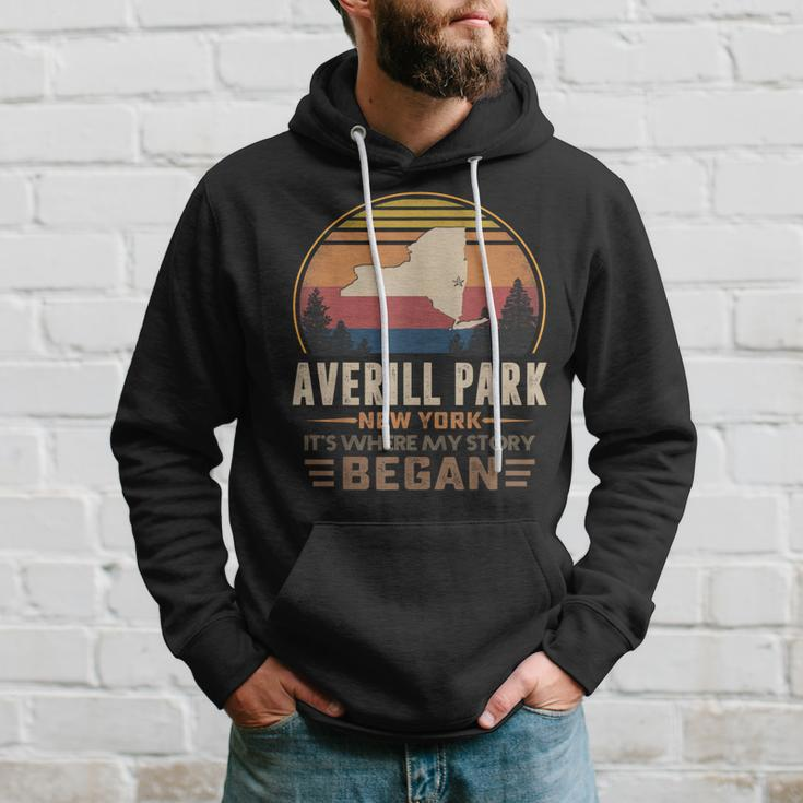 Vintage Averill Park New York Homtown My Story Began Hoodie Gifts for Him