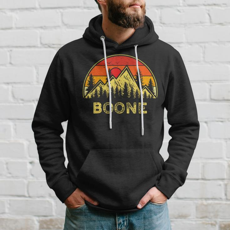 Vintage Boone North Carolina Nc Mountains Hiking Souvenir Hoodie Gifts for Him