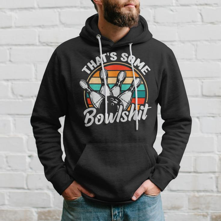 Vintage Bowling That's Some Bowlshit Retro Bowler Hoodie Gifts for Him