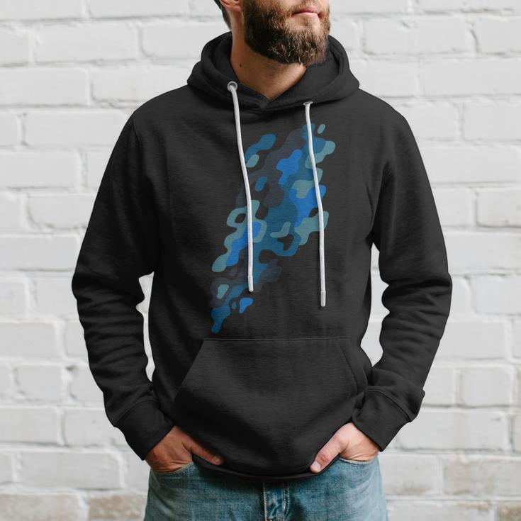 Vintage Camo Camouflage Streak Blue Hoodie Gifts for Him