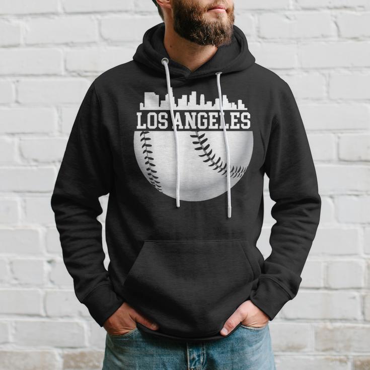 Vintage Downtown Los Angeles Baseball Retro California Hoodie Gifts for Him