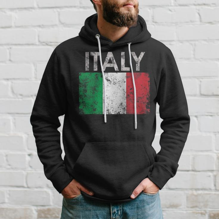 Vintage Italy Italia Italian Flag Pride Hoodie Gifts for Him