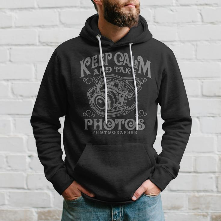 Vintage Keep Calm And Take Photos Camera Hoodie Gifts for Him