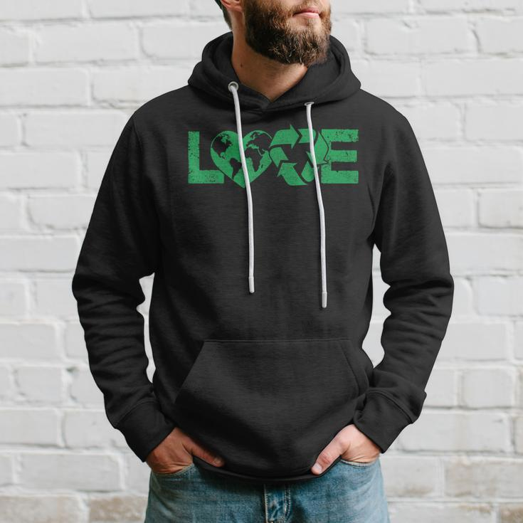 Vintage Love Earth Day April 22 2024 Recycle Save The Planet Hoodie Gifts for Him
