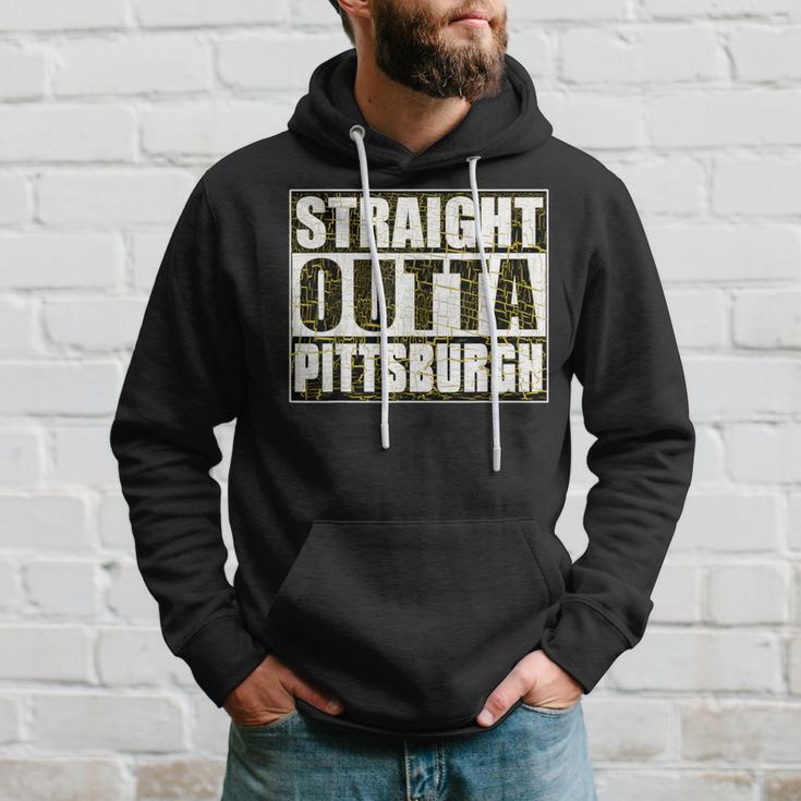 Vintage Pittsburgh Straight Outta Pittsburgh Hometown Pride Hoodie Gifts for Him