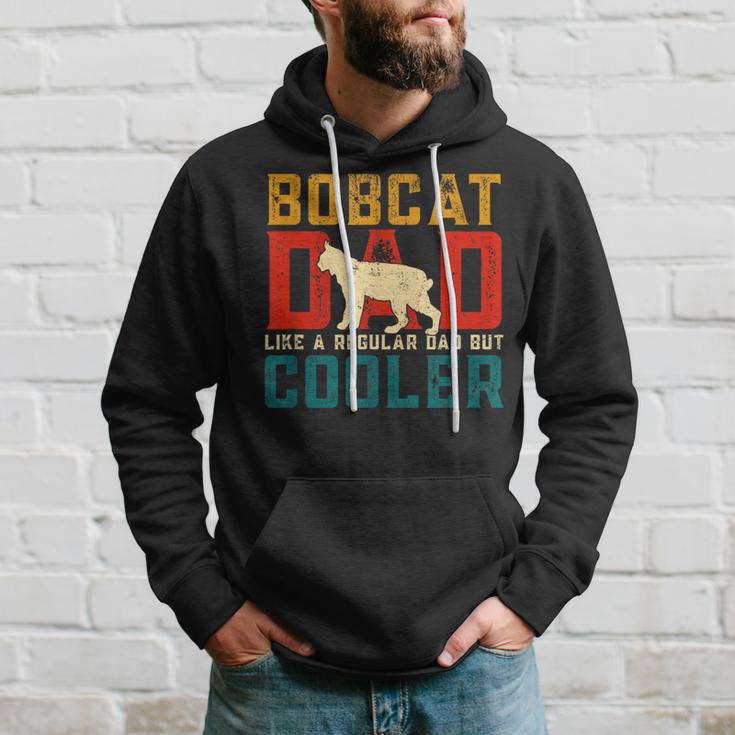 Vintage Retro Bobcat Dad Like A Regular Dad But Cooler Hoodie Gifts for Him