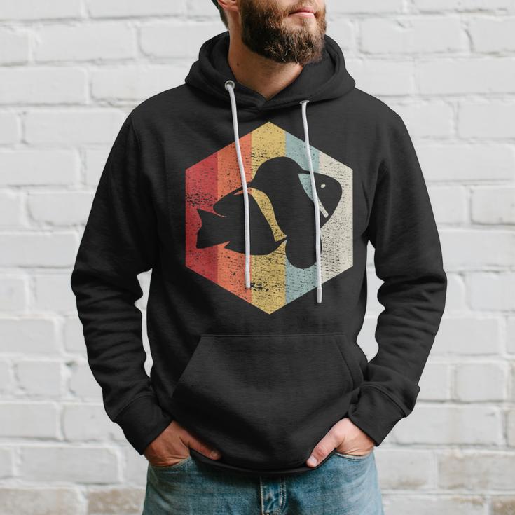 Vintage Retro Clownfish Silhouette Hoodie Gifts for Him