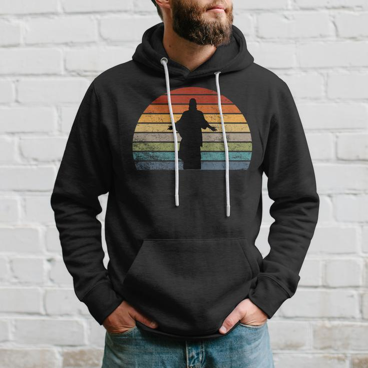 Vintage Retro Sunset Jesus Silhouette Hoodie Gifts for Him
