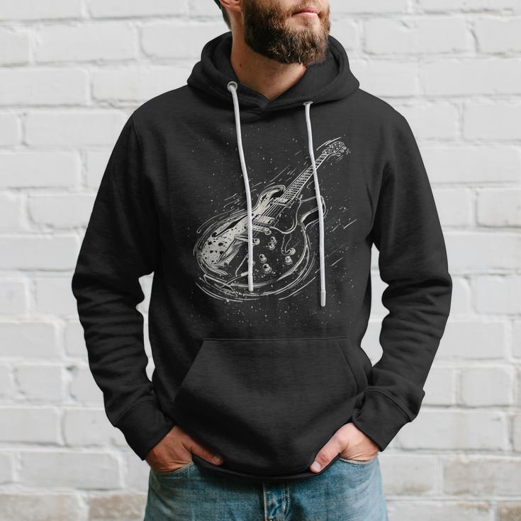 Vintage Rock Music Lover Distressed Guitar Rocker Spirit Hoodie Gifts for Him