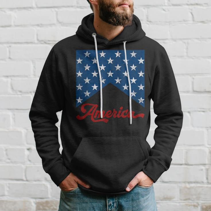 Vintage Style American Flag Independence Day 4Th Of July Hoodie Gifts for Him