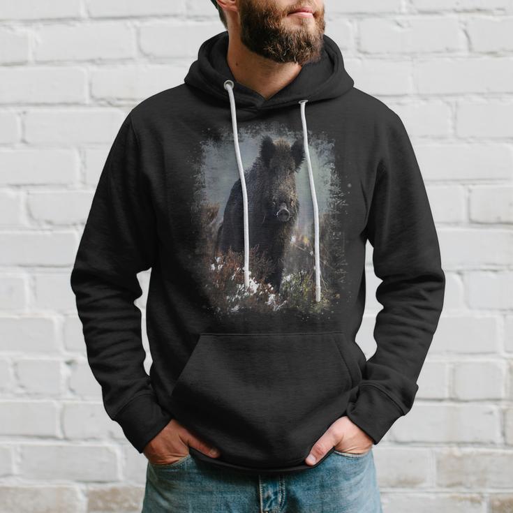 Waldmystik Schwarzbär Hoodie für Herren, Mystisches Natur Design Geschenke für Ihn