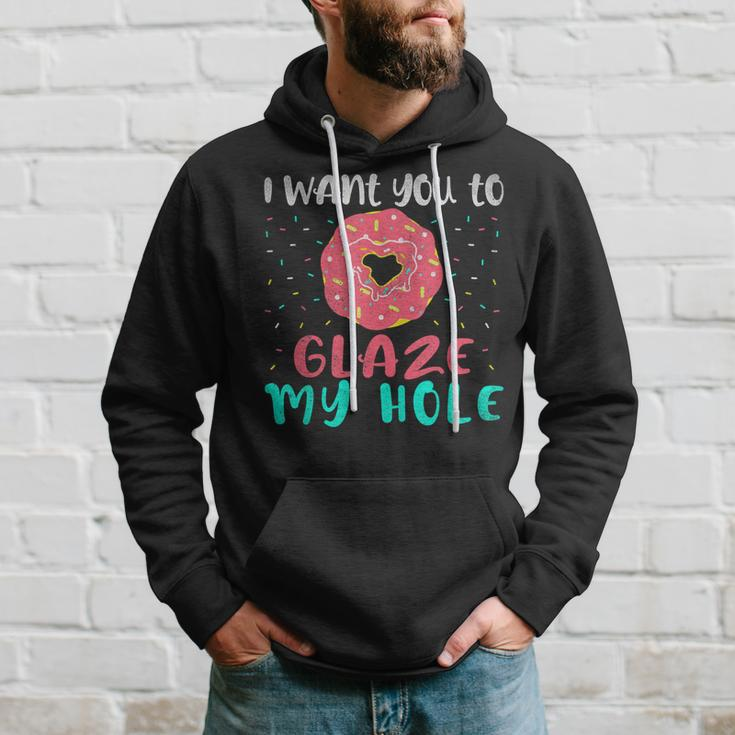 I Want You To Glaze My Hole Donut Lover Graphic Hoodie Gifts for Him