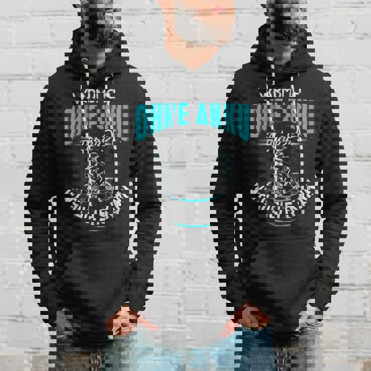 Warum Ich Ohne Akku Fahre - Anti E-Bike Hoodie für Radfahrer Geschenke für Ihn