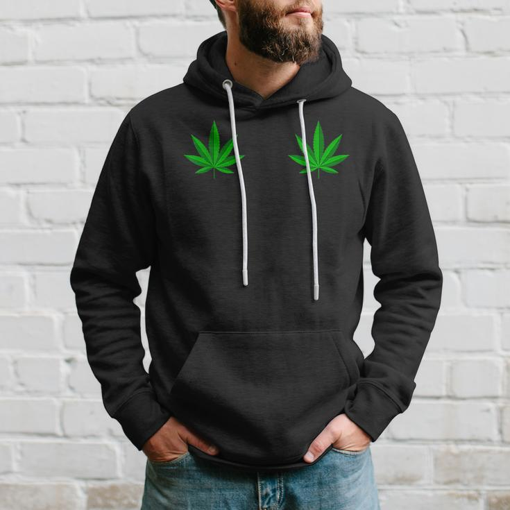 Weed Green Boobs Cannabis Stoner 420 Marijuana Woman Hoodie Gifts for Him