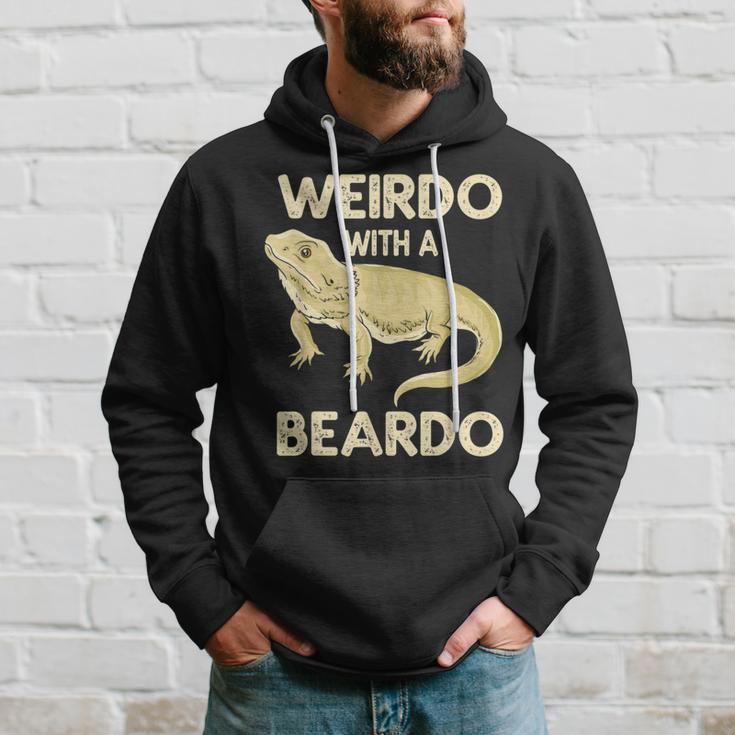 Weirdo With A Beardo Bearded Dragon Lizard Hoodie Gifts for Him