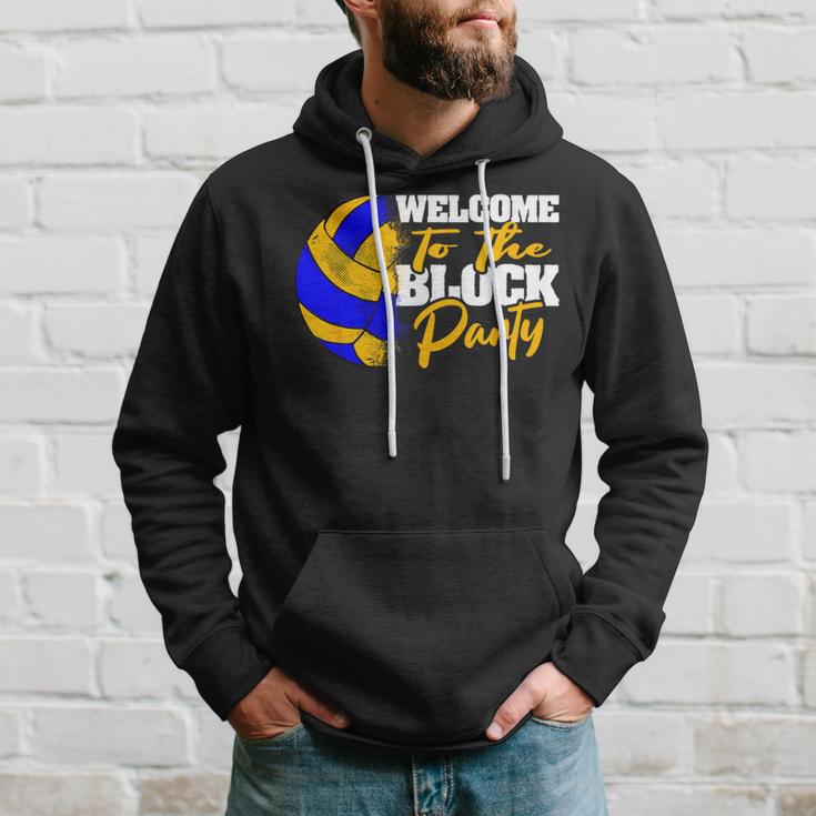 Welcome To The Block Party Volleyball Hoodie Gifts for Him