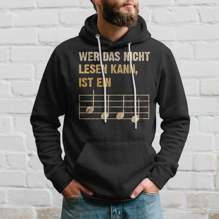 Wer Das Nicht Lesen Kann Ist Ein Monkey Music Theory Hoodie Geschenke für Ihn