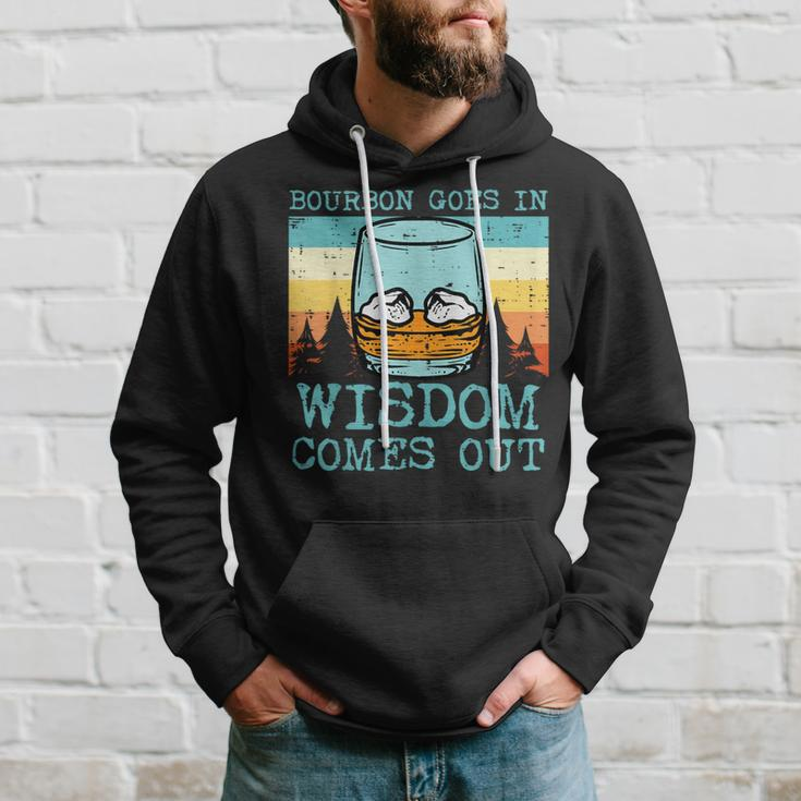 Whiskey Goes In Wisdom Comes Out Fathers Day Dad Hoodie Gifts for Him