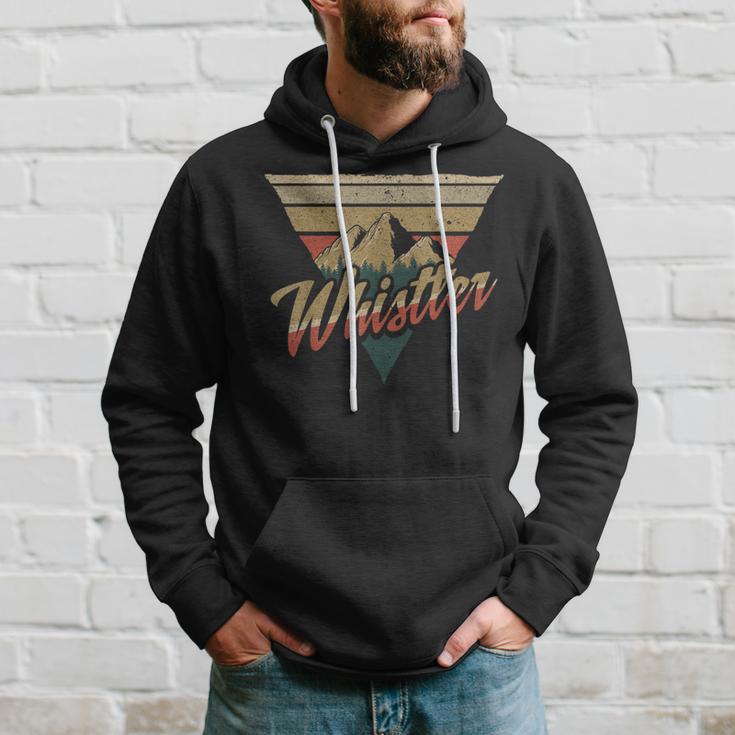 Whistler Blackcomb Mountain Illustration Vacation Souvenir Hoodie Gifts for Him