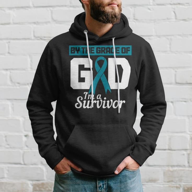 Woman Teal Ribbon Survivor Hoodie Gifts for Him