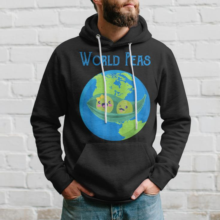 World Peas Peace Give Peas A ChanceEarth Day Hoodie Gifts for Him