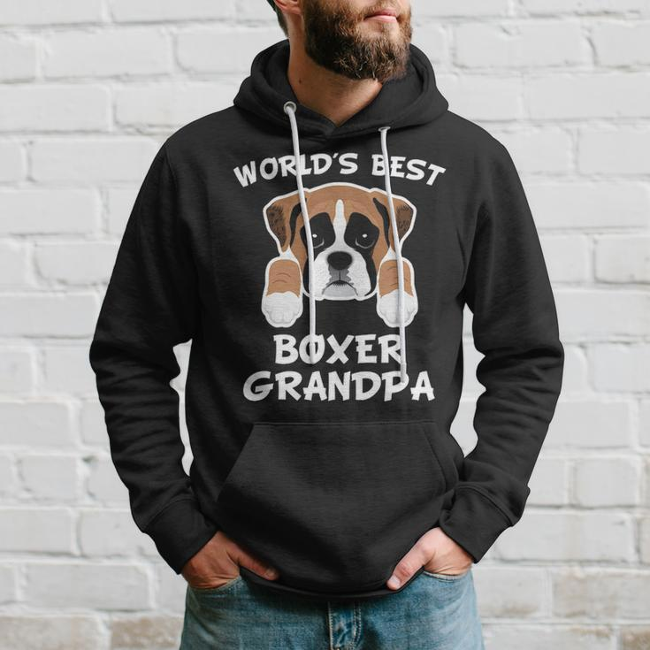 World's Best Boxer Grandpa Dog Granddog Hoodie Gifts for Him