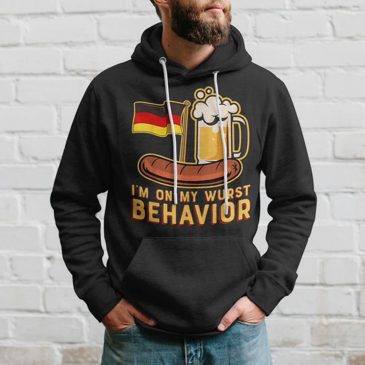 Wurst Behavior German Oktoberfest Beer Hoodie Gifts for Him