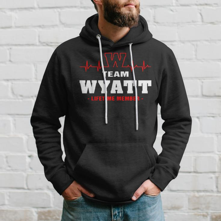 Wyatt Surname Family Name Team Wyatt Lifetime Member Hoodie Gifts for Him