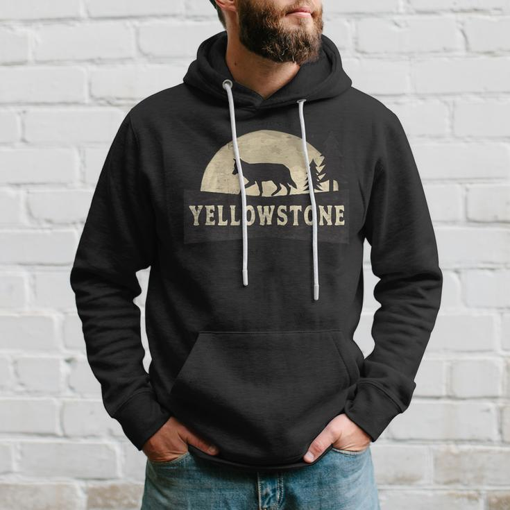 Yellowstone National Park Distressed Vintage Style Hoodie Gifts for Him
