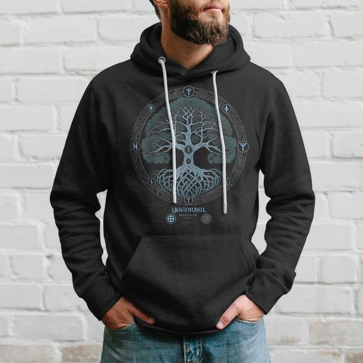 Yggdrasil Tree Of Life Viking Runes Celtic Norse Symbols Hoodie Gifts for Him