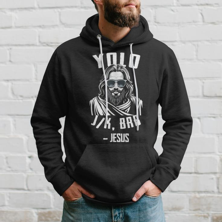 Yolo Jk Brb Jesus Easter Day Bible Vintage Christian Hoodie Gifts for Him