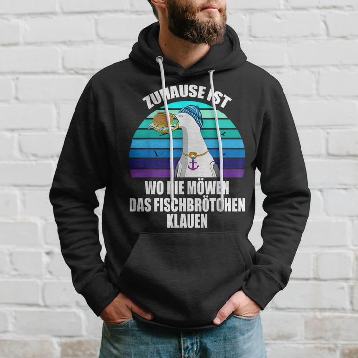 Zuhause Ist Wo Die Seagulls Das Fischbrötchen Klauen Moin Moin S Kapuzenpullover Geschenke für Ihn