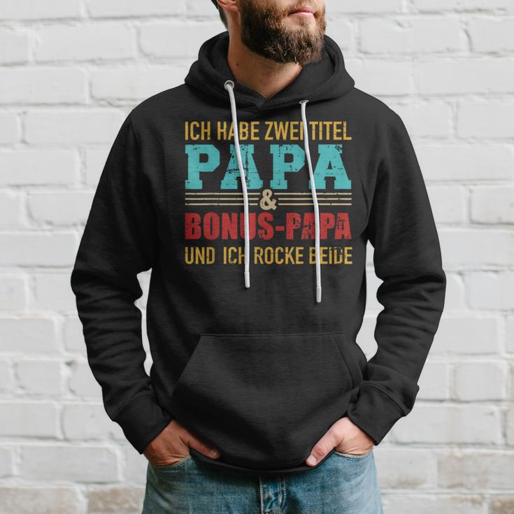 Zwei Titel Papa Und Bonus Papa Und Rocke Sie Bothintage Kapuzenpullover Geschenke für Ihn