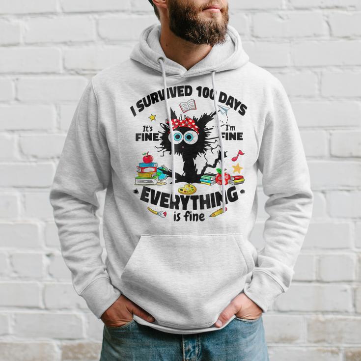 100Th Day Of School Its Fine Im Fine Everythings Is Fine Hoodie Gifts for Him