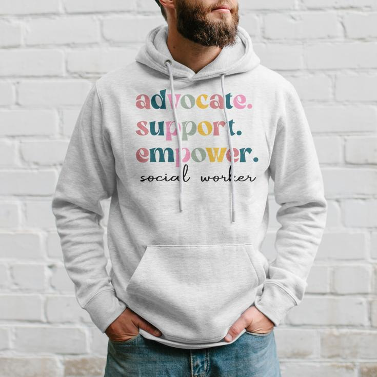Advocate Support Empower Cute Social Worker Graduation Msw Hoodie Gifts for Him