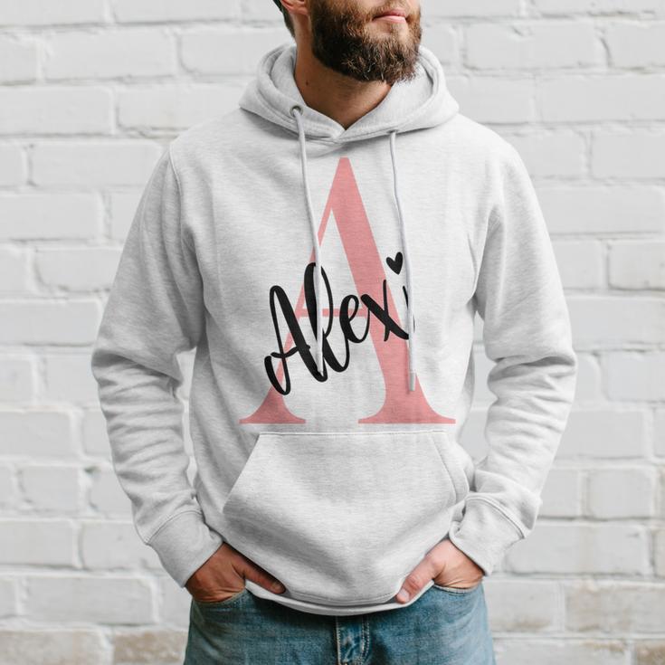 Alex Nameorname Mit Monogramm Personalisiert Rosa Hoodie Geschenke für Ihn