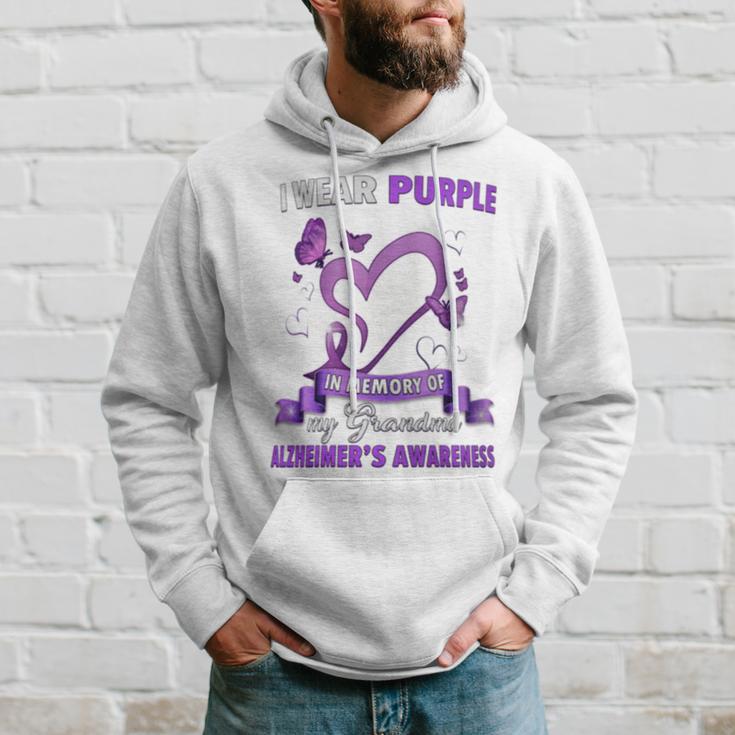 Alzheimer's Awareness I Wear Purple In Memory Of My Grandma Hoodie Gifts for Him